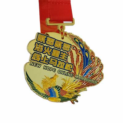 Zinklegierung Marathon-Medaille Sport-Laufende Finisher-Medaille mit Lanyard