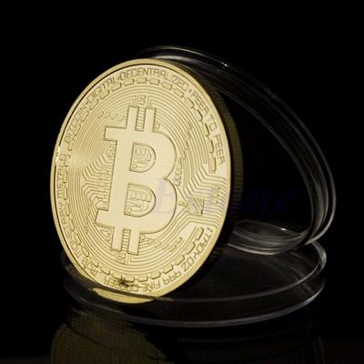 Vergoldete Bitcoin-Sammler-BTC-Münze für Sammelgeschenk
