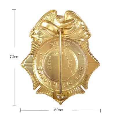 Sheriff Abzeichen Personalisierte Polizei Gold Silber Emaille Pin Abzeichen