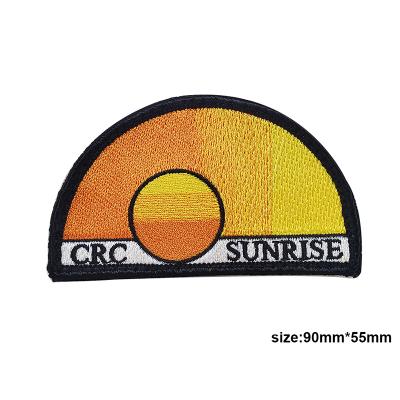 Gestalten Sie Ihre eigenen Sonnenaufgang-Stickerei-Patches für Kleidung individuell