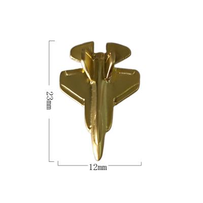 Benutzerdefinierte 3D-Gold-Flugzeug-Revers-Pin-Werbe-Metall-Anstecknadel-Abzeichen
