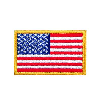 Benutzerdefinierte gestickte taktische USA US-amerikanische Flaggen-Patches mit Klettverschluss