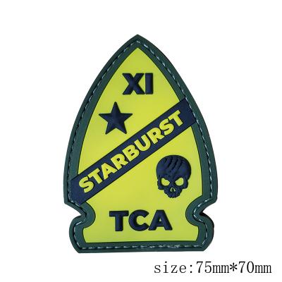 Starburst Skull Logo 3D taktischer PVC-Moral-Patch