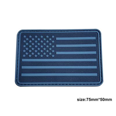 Black American Flag Military PVC-Patch